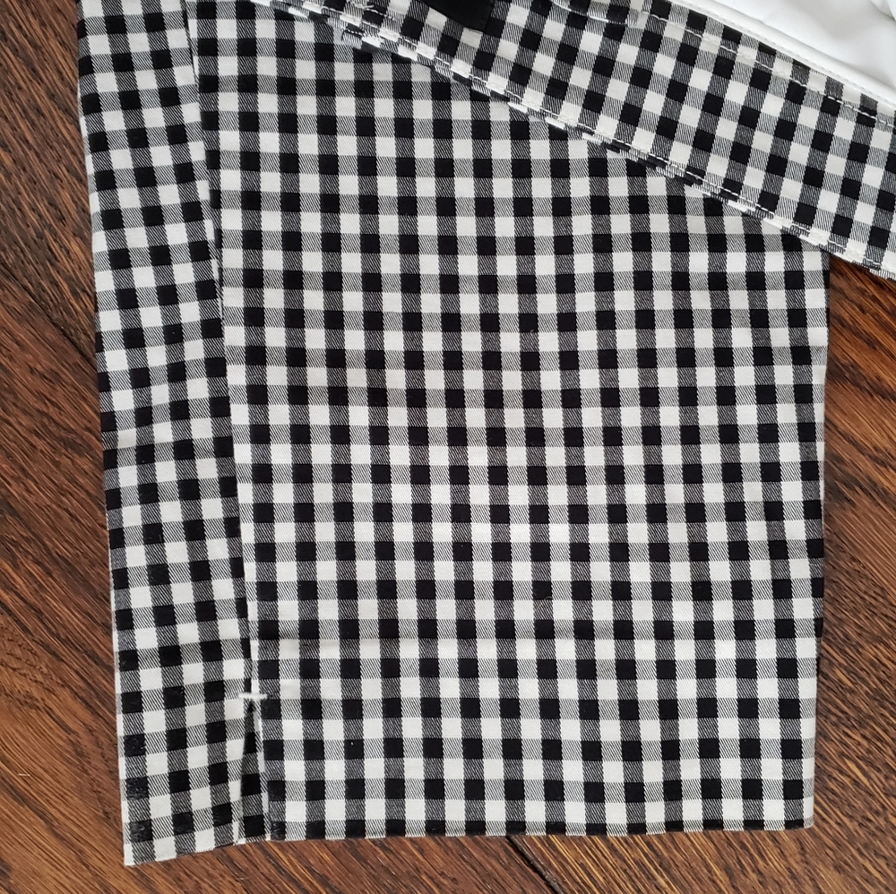 Ann Taylor Gingham Pant In Black And White - Picture 8 of 8